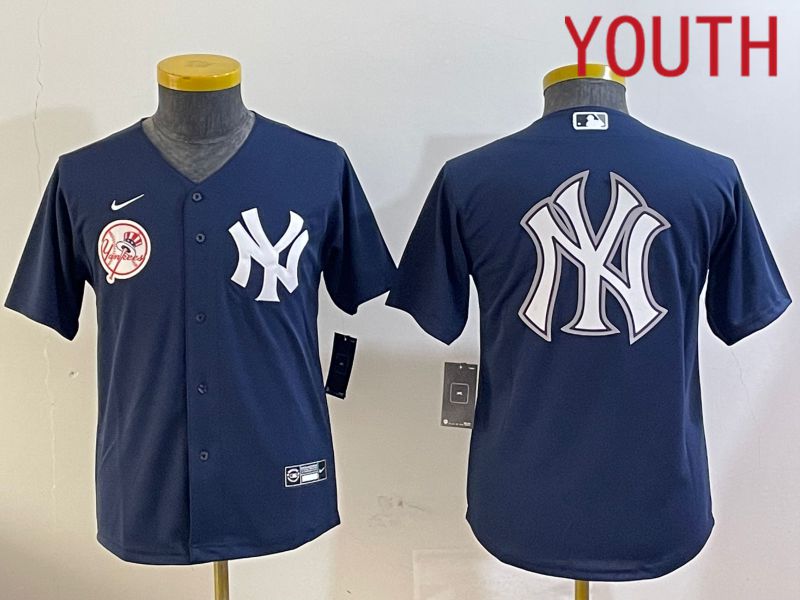 Youth New York Yankees Blank Blue Game 2024 Nike MLB Jersey style 12097->youth mlb jersey->Youth Jersey